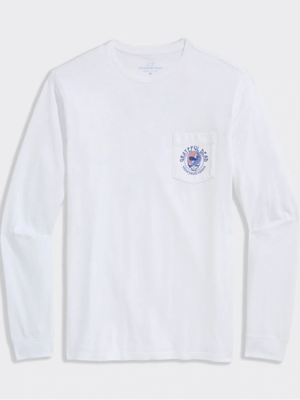 Vineyard Vines White Long Sleeve Tee with Multicolor Dancing Bears - Picture 2 of 4